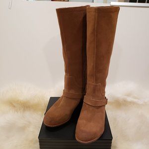 UGG Size 9 Channing Tall Chestnut Suede Equestrian Style Boots